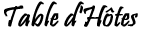 Table d'Hotes